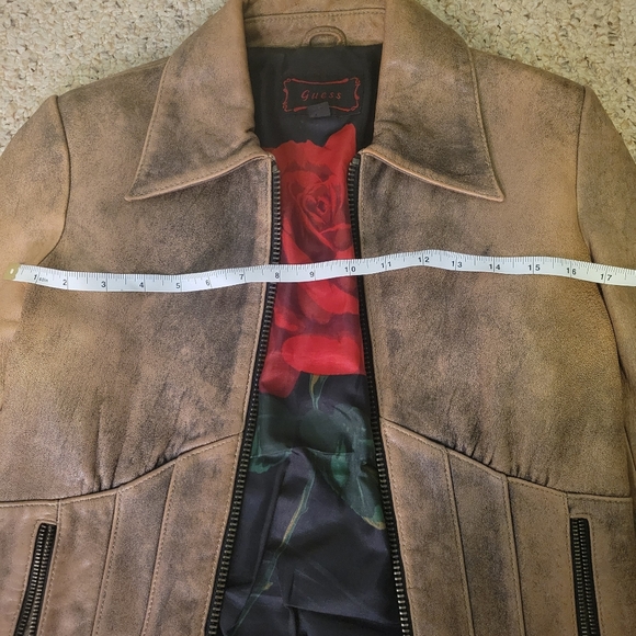 GUESS VINTAGE Women's LEATHER JACKET Size S - Picture 5 of 9